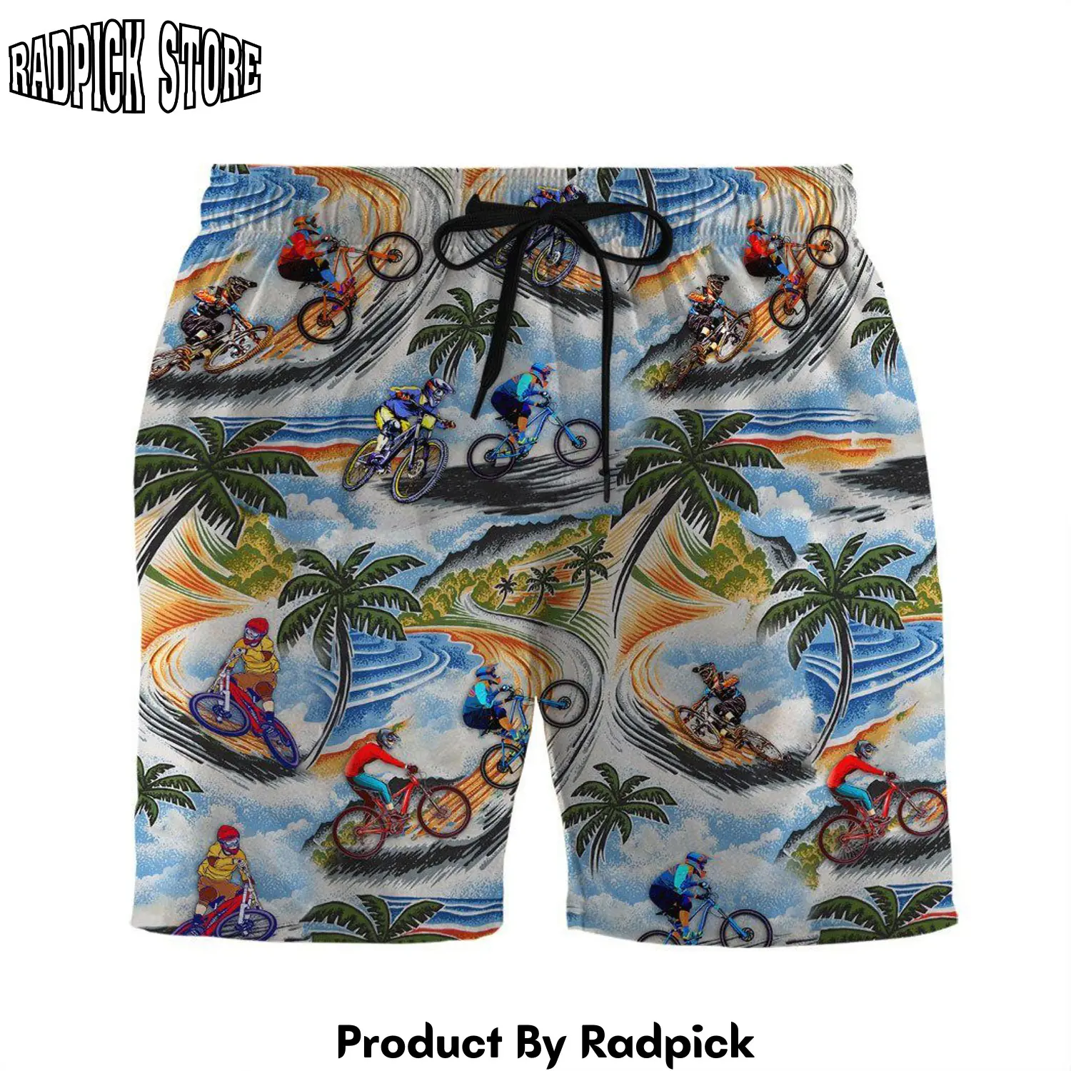 Radpick 3d mountain biking hawaii custom beach shorts swim trunks rp631334